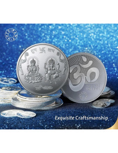 MMTC PAMP Silver Coin Laxmi Ganesh of 20 Gram in 999.9 Purity in Certicard / Fineness