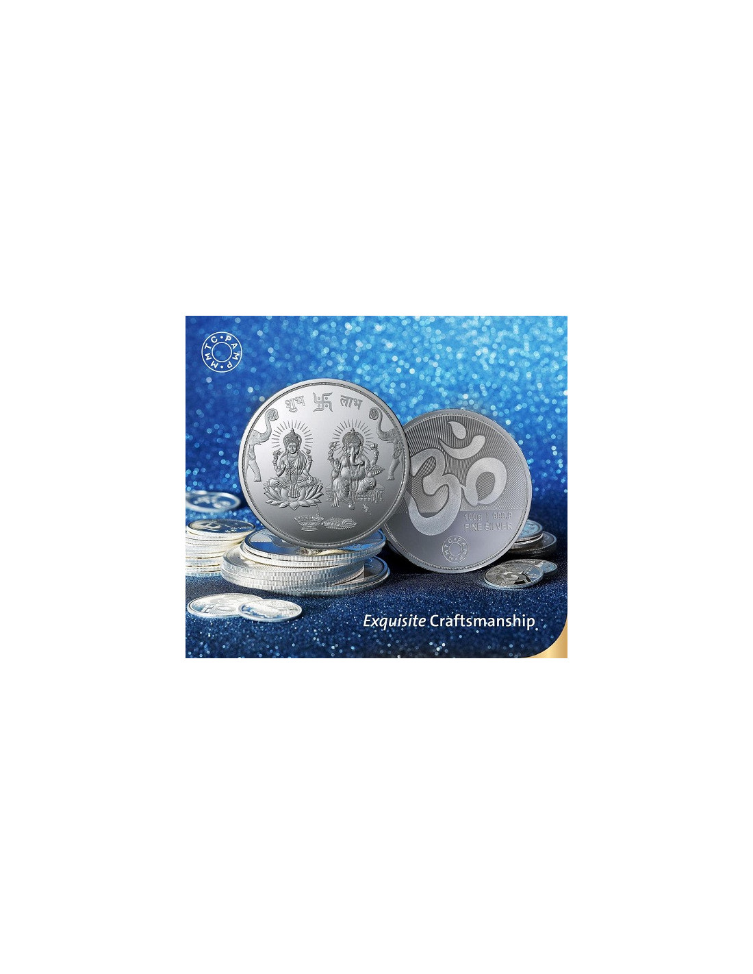 Mmtc Silver Coin 100 Gm Price Buy MMTC PAMP Silver Coin Laxmi Ganesh of 100 Gram in 999.9 Purity