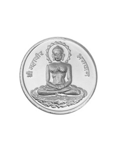 Mahavir Bhagawan Silver Coin of 5 Gram in 999 Purity / Fineness -by Coinbazaar