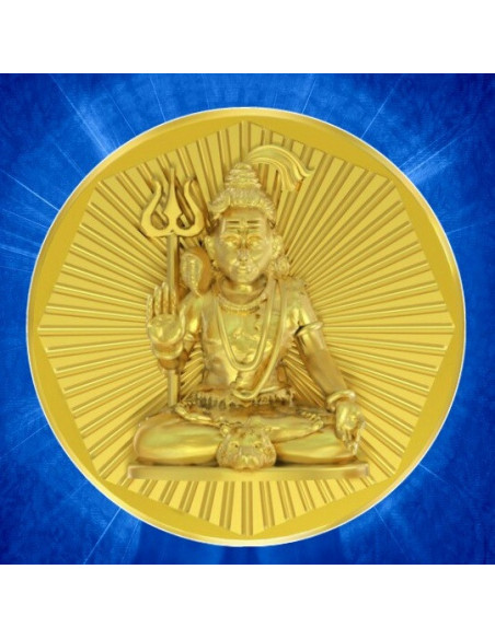Shiva Panchdhatu Coins Fusion of Gold Silver Copper Tin and Zinc By Gianna Art 