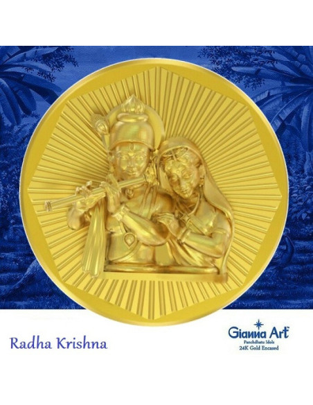 Krishna Panchdhatu Coins Fusion of Gold Silver Copper Tin and Zinc By Gianna Art