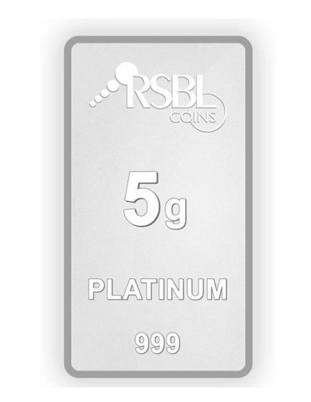 Platinum Bar Of 5 Gram 999 Purity Fineness - 5 Gm / 5 Gms 