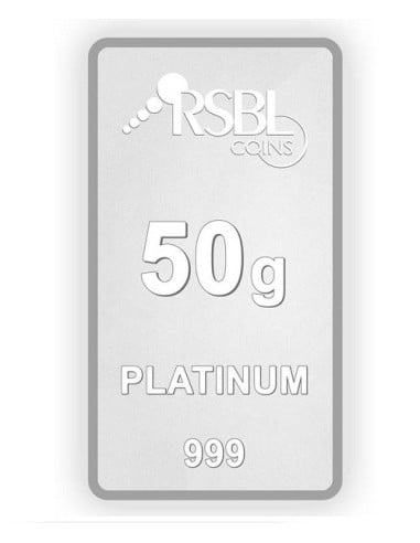 Platinum Bar Of 50 Gram 999 Purity Fineness - 50 Gm / 50 Gms