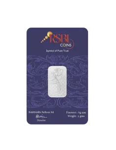 RSBL Silver Bar 5 Grams in 999 24Kt Purity Fineness 