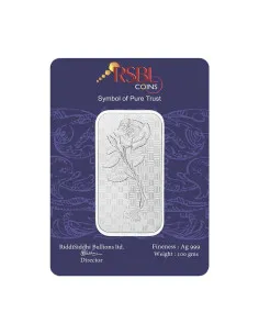 RSBL Silver Bar of 100 Grams in 24Kt 999 Purity Fineness