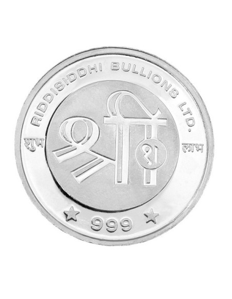RSBL Silver Coin 50 Grams Shree Lakshmi / Laxmi Coin - 50 gm / 50 gmsb 24Kt Fineness