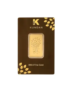 Kundan Kalpataru Tree Gold Bar Of 30 Grams in 24 Karat 999.9 Purity / Fineness