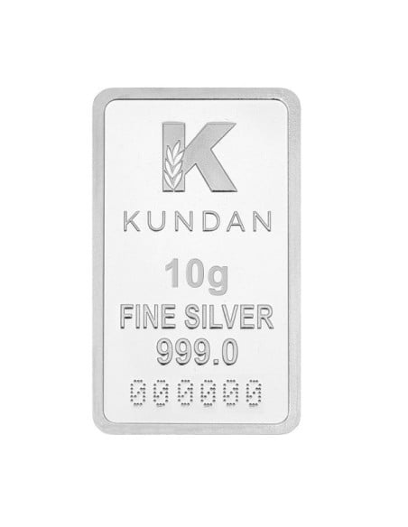 Kundan Kalpataru Tree Silver Bar Of 10 Gram in 999 Purity / Fineness