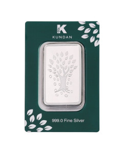 Kundan Kalpataru Tree Silver Bar of 50 Gram in 999.9 Purity / Fineness in Certi Card