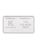 Kundan Lakshmi Ganesha Silver Bar Of 10 Gram in 999 Purity / Fineness