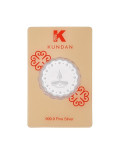 Kundan Diya Silver Coin Of 50 Gram in 999 Purity / Fineness in Certi Card