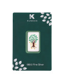 Kundan Kalpataru Tree Color Silver Bar Of 10 Gram in 999 Purity / Fineness