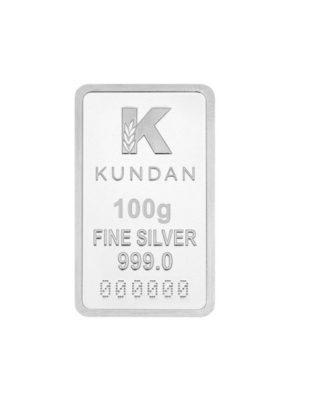Kundan Kalpataru Tree Silver Bar Of 100 Gram in 999 Purity / Fineness in Certi Card