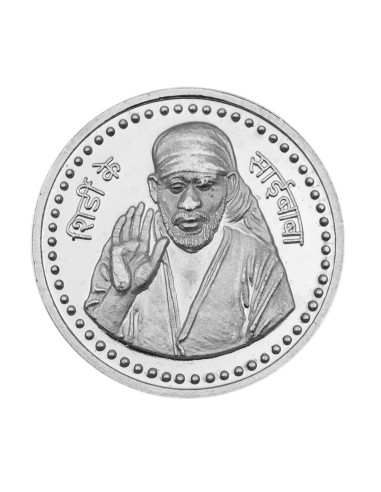 Sai Baba Silver Coin of 5 Gram in 999 Purity / Fineness