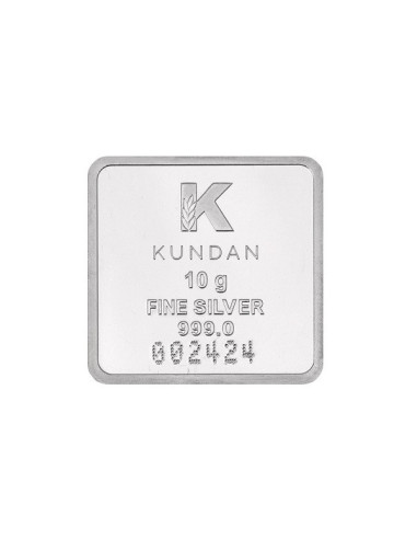Kundan Baby Color Silver Coin Of 10 Gram in 999 Purity / Fineness