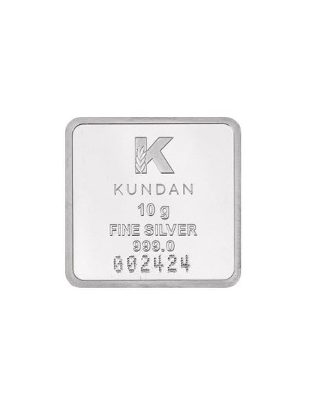 Kundan Baby Color Silver Coin Of 10 Gram in 999 Purity / Fineness