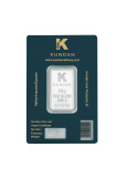 Kundan Color Peacock Silver Bar of 50 Gram in 999 Purity / Fineness in Certi Card