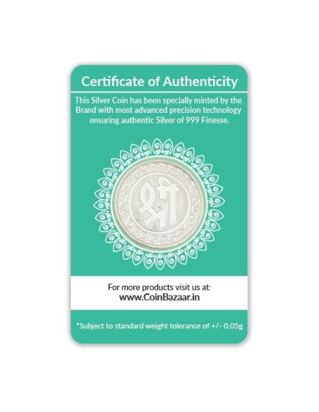 Goddess Ambemata Silver Coin of 5 Gram in 999 Purity / Fineness