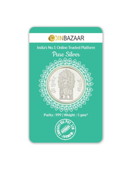 Kuber Silver Coin of 5 Gram in 999 Purity / Fineness