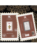 Kundan Color Kalash Silver Bar of 20 Gram in 999.9 Purity / Fineness in Certi Card