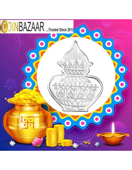 Kalash Shape Silver Coin of 5 Gram in 999 Purity / Fineness -by Coinbazaar