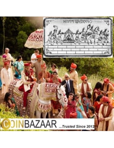 Happy Wedding Silver Note Of 5 Gram in 999 Purity