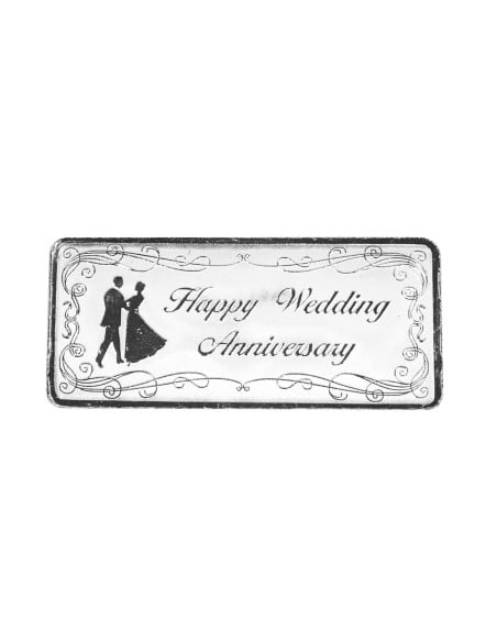 Happy Wedding Anniversary Silver Note Of 10 Gram in 999 Purity