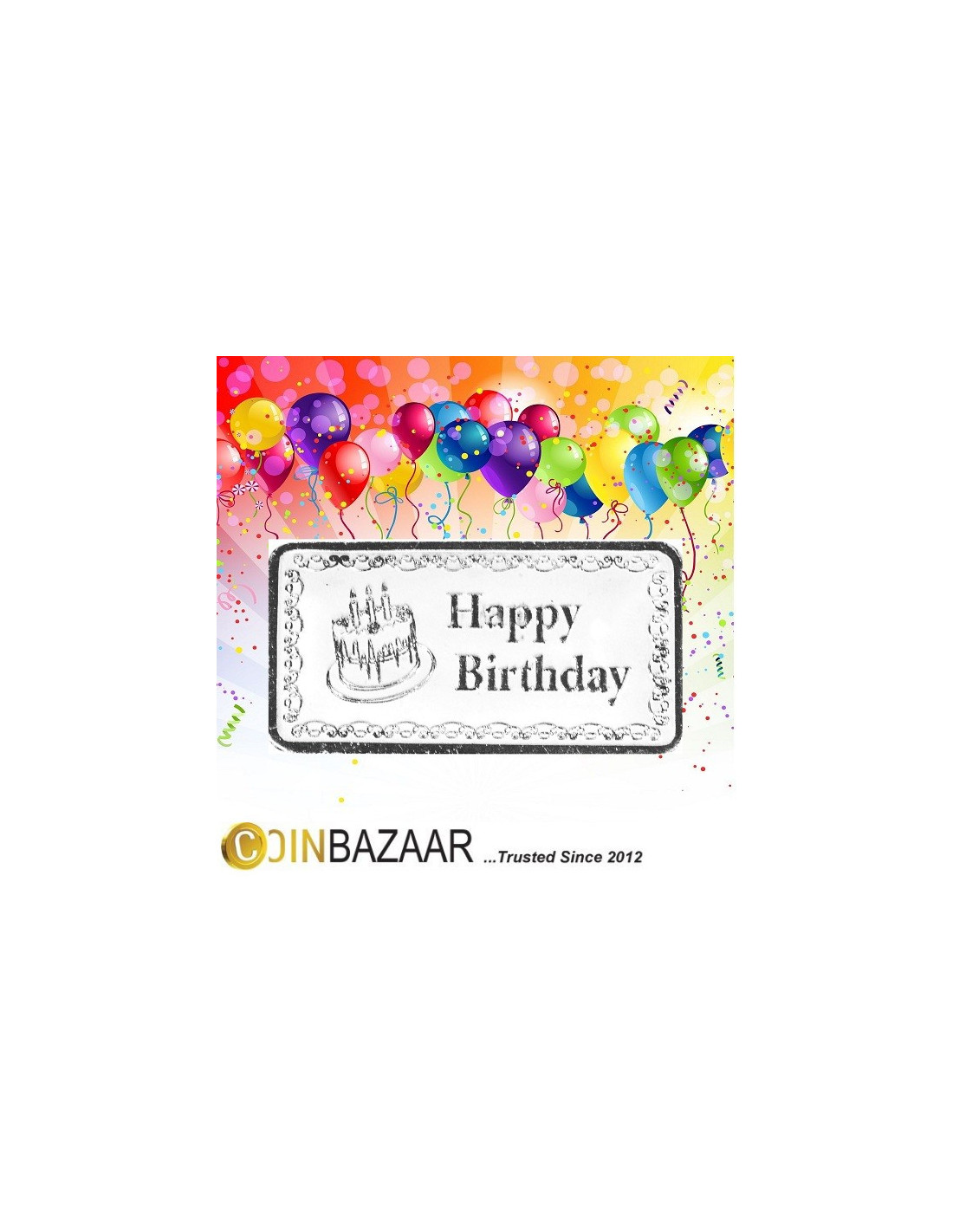 Buy Happy Birthday Silver Note Of 20 Gram in 999 Purity Online at Low