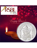RSBL Shree Ganesh Silver Coin of 20 Gram in 999 Purity / Fineness