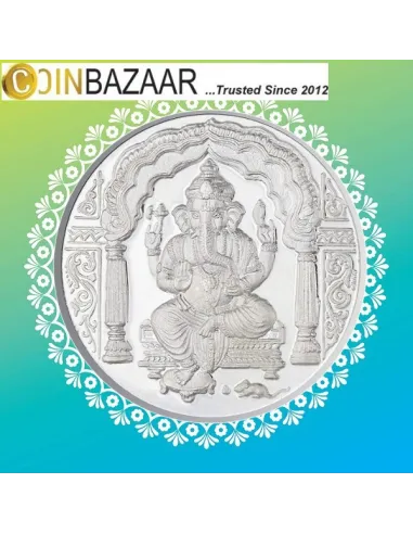 Shree Ganesh Silver Coin of 10 Gram in 999 Purity / Fineness