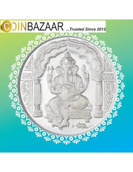 Shree Ganesh Silver Coin of 10 Gram in 999 Purity / Fineness