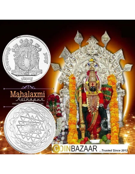 Goddess Mahalakshmi Prasanna Silver Coin of 5 Gram in 999 Purity / Fineness -by Coinbazaar