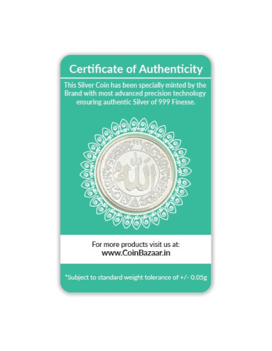 Kaba Silver Coin of 10 Gram in 999 Purity / Fineness
