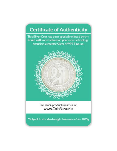 Vitthal Rukmini Silver Coin 10 Gram in 999 Purity / Fineness