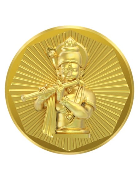Krishna Panchdhatu Coins Fusion of Gold Silver Copper Tin and Zinc By Gianna Art