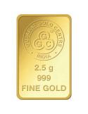 Gujarat Gold Centre Gold Bar Of 2.5 Gram 24Kt in 999 Purity / Fineness
