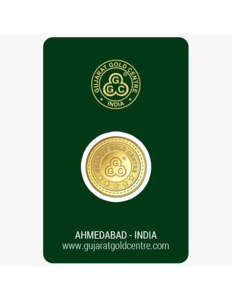 Gujrat Gold Centre Gold Coin Of 2 Gram 24Kt in 999 Purity / Fineness