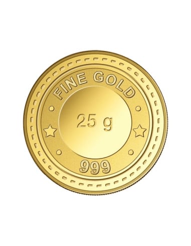 Gujrat Gold Centre Gold Coin Of 25 Gram 24Kt in 999 Purity / Fineness