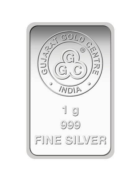 Gujrat Gold Centre Silver Bar Of 1 Gram in 999 24Kt Purity Fineness 