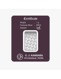 Gujrat Gold Centre Silver Bar Of 1 Gram in 999 24Kt Purity Fineness 