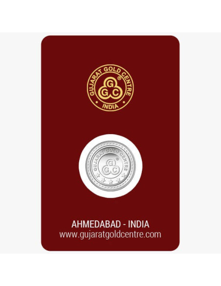 Gujrat Gold Centre Silver Coin Of 1 Gram in 999 24Kt Purity Fineness 