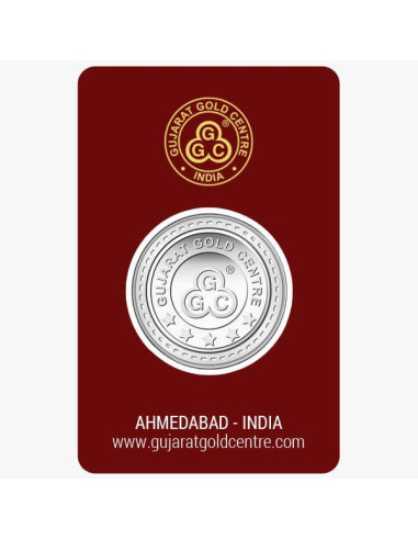 Gujrat Gold Centre Silver Coin Of 5 Gram in 999 24Kt Purity Fineness 