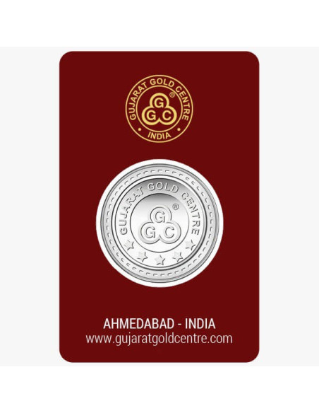 Gujrat Gold Centre Silver Coin Of 5 Gram in 999 24Kt Purity Fineness 