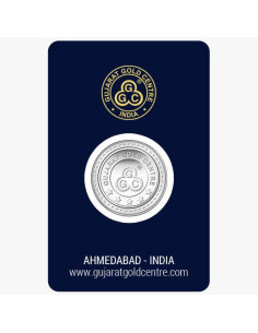 Gujrat Gold Centre Silver Coin Of 1 Gram in 999 24Kt Purity Fineness 