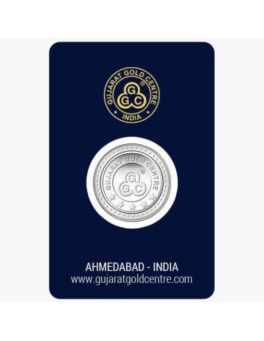 Gujrat Gold Centre Silver Coin Of 10 Gram in 999 24Kt Purity Fineness 