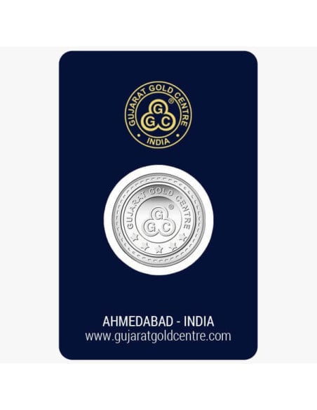 Gujrat Gold Centre Silver Coin Of 10 Gram in 999 24Kt Purity Fineness 