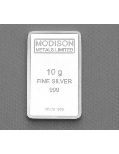 Modison Silver Bar of 10 Grams in 999 Purity /Fineness in Capsule