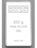 Modison Silver Bar of 250 Grams in 999 Purity /Fineness in Capsule