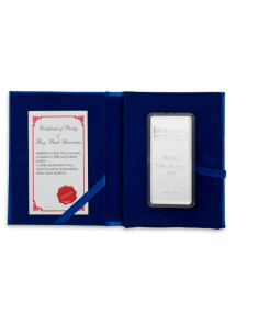 Modison Silver Bar of 100 Grams in 24Kt 999 Purity Fineness in Flap Packing
