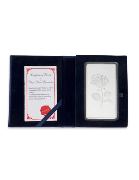 Modison Silver Bar of 250 Grams in 24Kt 999 Purity Fineness in Flap Packing